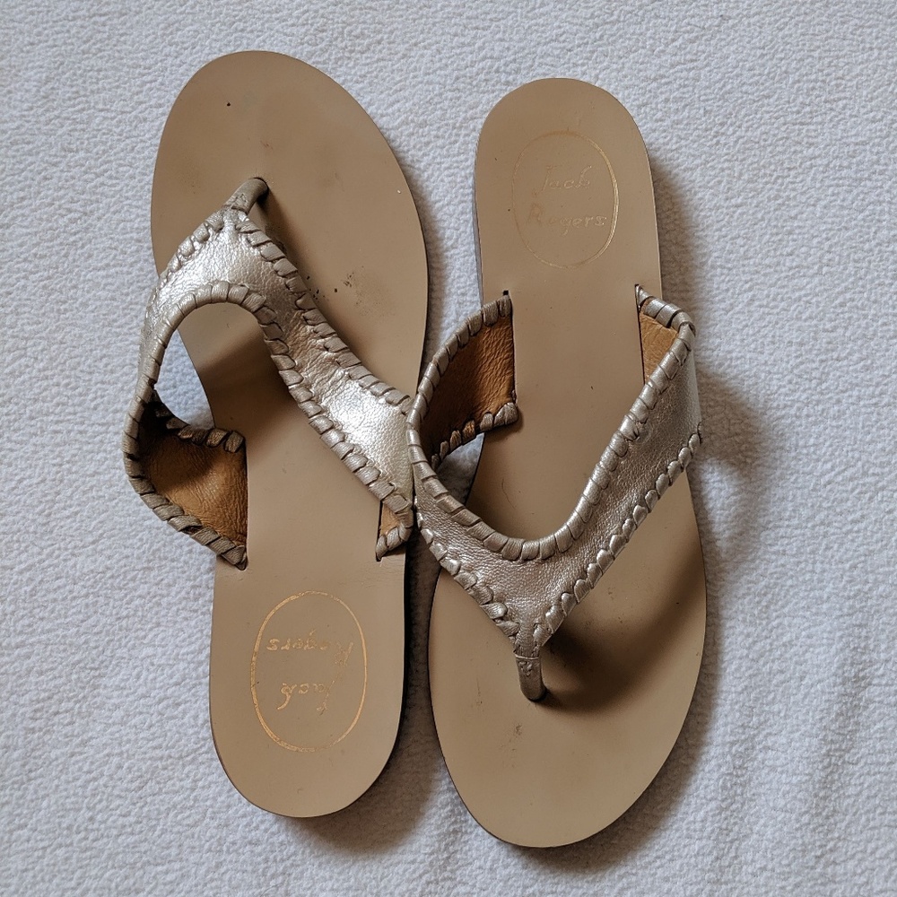 Jack Rogers Gold Sandals